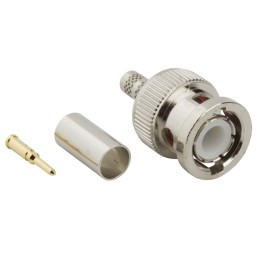 2 pcs - Amphenol RF BNC Series, Plug Cable Mount BNC Connector, 50Ω, Crimp Termination, Straight Body