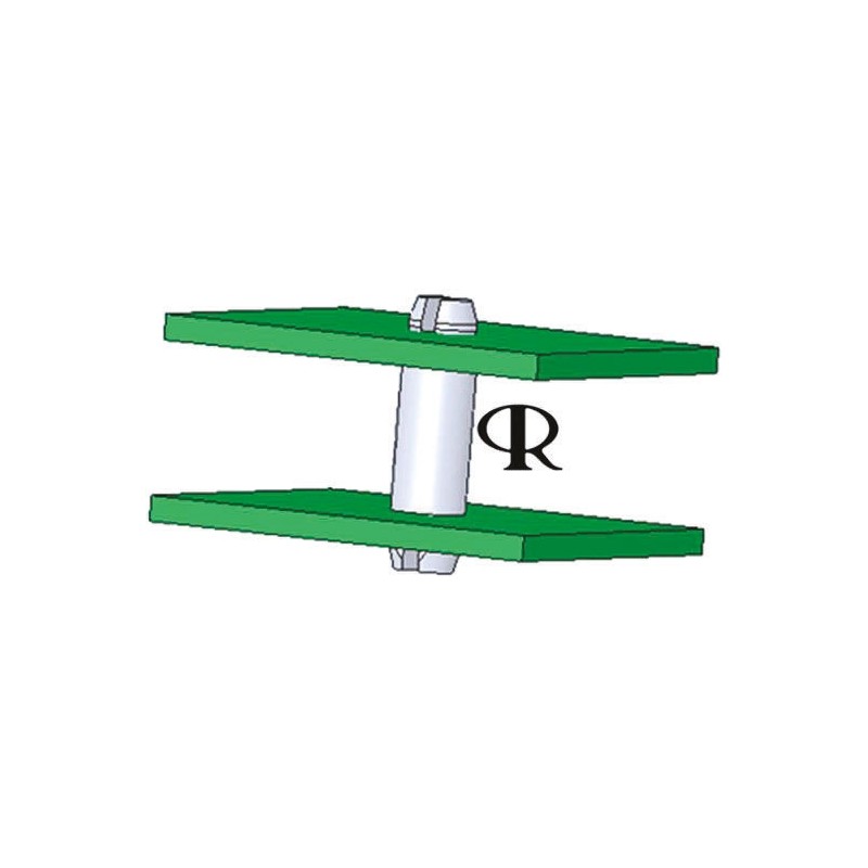 40 pcs - MSPM-7-01 , 11.1mm High Nylon PCB Post for 3.18mm PCB Hole, 4.6mm Base