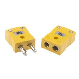 1 pcs - RS PRO In-Line Thermocouple Connector for Use with Type K Thermocouple, Standard Size, IEC Standard