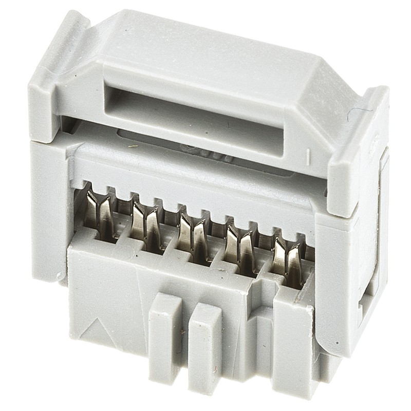 10 pcs - 3M 891 Series Right Angle Cable Mount PCB Socket, 10-Contact, 2-Row, 2.54mm Pitch, IDT Termination