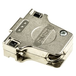 1 pcs - FCT from Molex FMK Series Die Cast Zinc Angled D Sub Backshell, 15 Way, Strain Relief