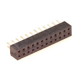 2 pcs - Molex 79107 Series Vertical Through Hole Mount PCB Connector, 24-Contact, 2-Row, 2mm Pitch, Solder Termination