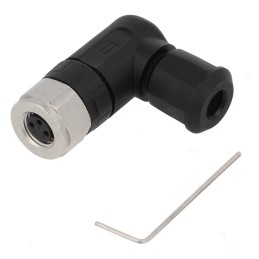 1 pcs - HARTING Circular Connector, 3 Contacts, Cable Mount, M8 Connector, Socket, Female, IP67, M8 Series