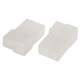 50 pcs - TE Connectivity, FASTIN-FASTON .250 2 Way Nylon Crimp Terminal Housing, Natural