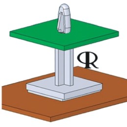 40 pcs - LCBSB-10-01A2-RT, 15.9mm High Nylon PCB Support for 4mm PCB Hole, 17.8 x 17.8mm Base