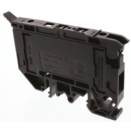 1 pcs - Weidmuller W Series Black Fused DIN Rail Terminal, 4mm², Single-Level, Screw Termination, Fused