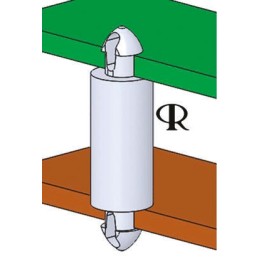40 pcs - MDLSP1-16M-01 , 16mm High Nylon PCB Post for 2.5mm PCB Hole, 4.6mm Base