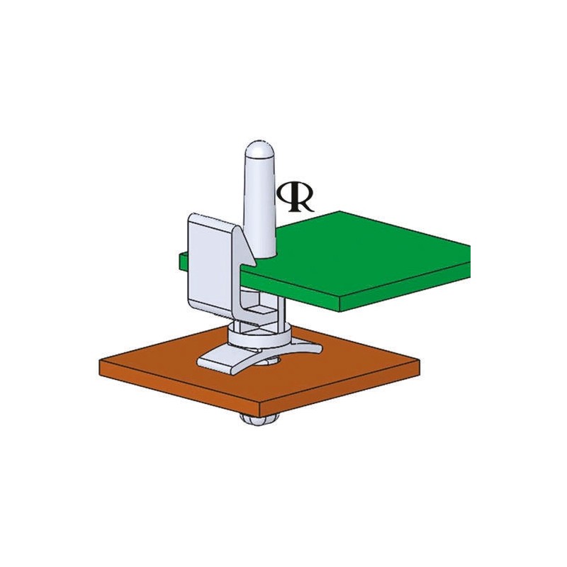 40 pcs - EHCBS-5-01 , 7.9mm High Nylon PCB Support Pillar for 4mm PCB Hole, 14.2mm Base