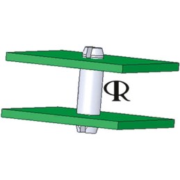 40 pcs - MSPM-4-01 , 6.4mm High Nylon PCB Post for 3.18mm PCB Hole, 4.6mm Base