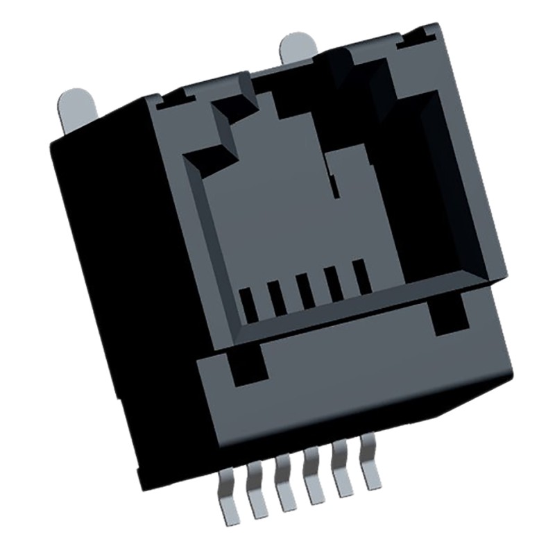 2 pcs - Molex 85510 Series Female RJ11 Connector, PCB Mount