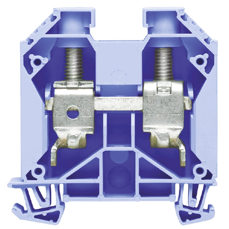 2 pcs - Weidmuller W Series Blue Feed Through Terminal Block, Single-Level, Screw Termination