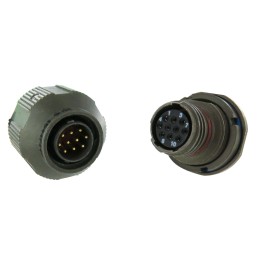 1 pcs - Amphenol Socapex, 2M801 13 Way Cable Mount MIL Spec Circular Connector Plug, Socket Contacts,Shell Size 8, Threaded