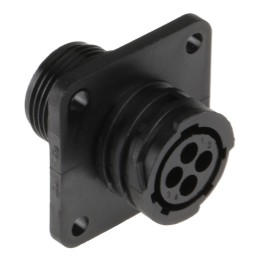 1 pcs - TE Connectivity Circular Connector, 4 Contacts, Panel Mount, Socket, Female, CPC Series 1 Series