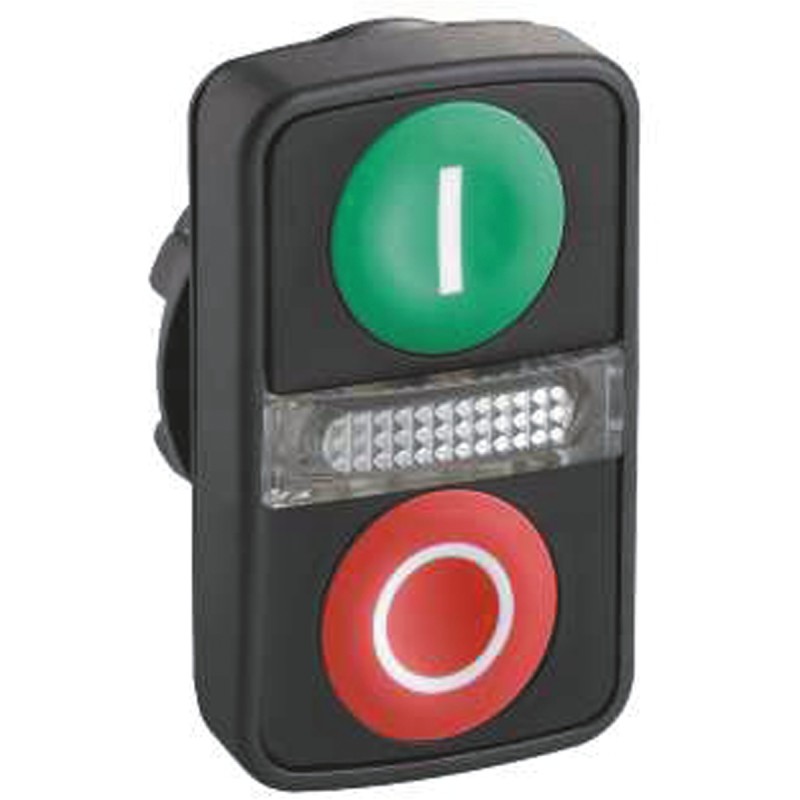 1 pcs - Schneider Electric Harmony XB5 Series Black, White Momentary Push Button Head Cap, 22mm Cutout, IP66, IP67, IP69K