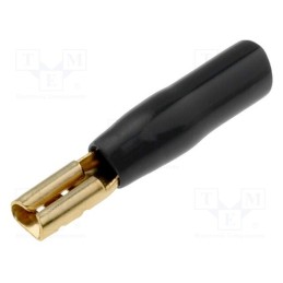 10 pcs : 30.4528-03 - Terminal: flat, 2.8mm, gold-plated, insulated, black, female