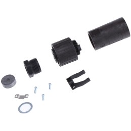 1 pcs - Hirschmann, CM 06 4 Way Cable Mount MIL Spec Circular Connector Plug, Socket Contacts,Shell Size 14, Screw Coupling,