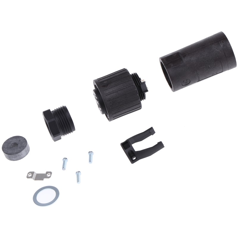 1 pcs - Hirschmann, CM 06 4 Way Cable Mount MIL Spec Circular Connector Plug, Socket Contacts,Shell Size 14, Screw Coupling,