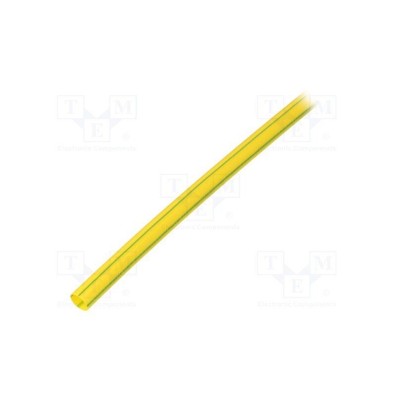 10 m : WRJCC4800240010030K1 - Heat shrink sleeve, glueless, 2: 1, 4.8mm, L: 1m, yellow-green