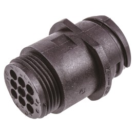 1 pcs - TE Connectivity Circular Connector, 9 Contacts, Cable Mount, Female