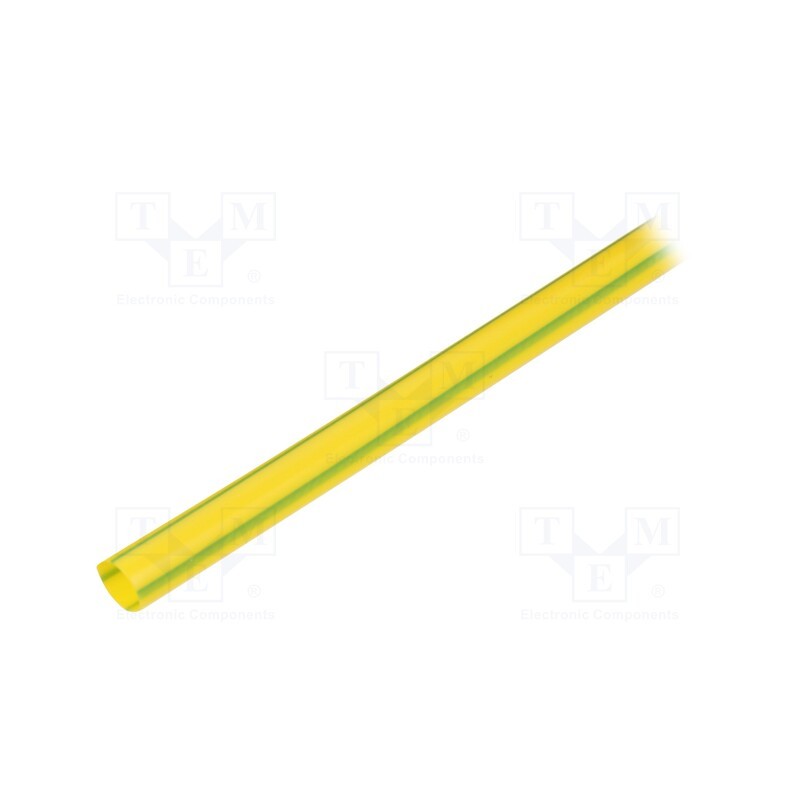 10 m : WRJCC6400320010030K1 - Heat shrink sleeve, glueless, 2: 1, 6.4mm, L: 1m, yellow-green