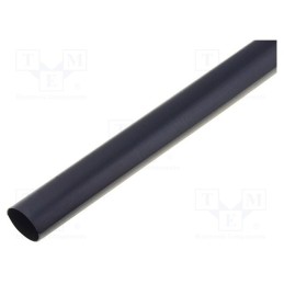 10 m : WRJCC6400320010030C1 - Heat shrink sleeve, glueless, 2: 1, 6.4mm, L: 1m, black, polyolefine