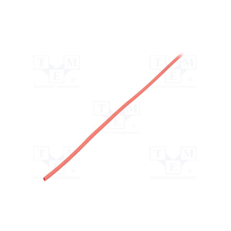 10 m : GTB 1608 R - Heat shrink sleeve, glueless, 2: 1, 1.6mm, red, polyolefine, reel