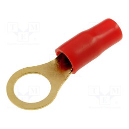 10 pcs : 30.4700-82 - Terminal: ring, M10, 10mm2, gold-plated, insulated, red