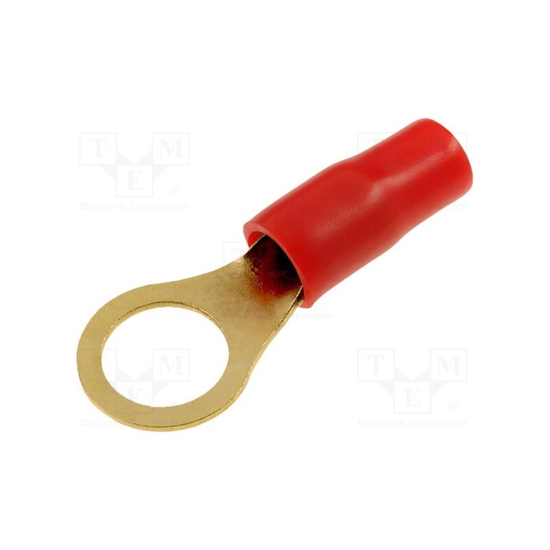10 pcs : 30.4700-82 - Terminal: ring, M10, 10mm2, gold-plated, insulated, red