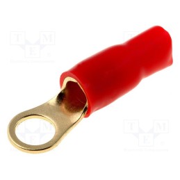 10 pcs : 30.4700-62 - Terminal: ring, M8, 16mm2, gold-plated, insulated, red