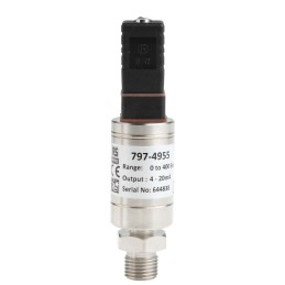 1 pcs - RS PRO Pressure Sensor, 0bar Min, 400bar Max, Current Output, Relative Reading