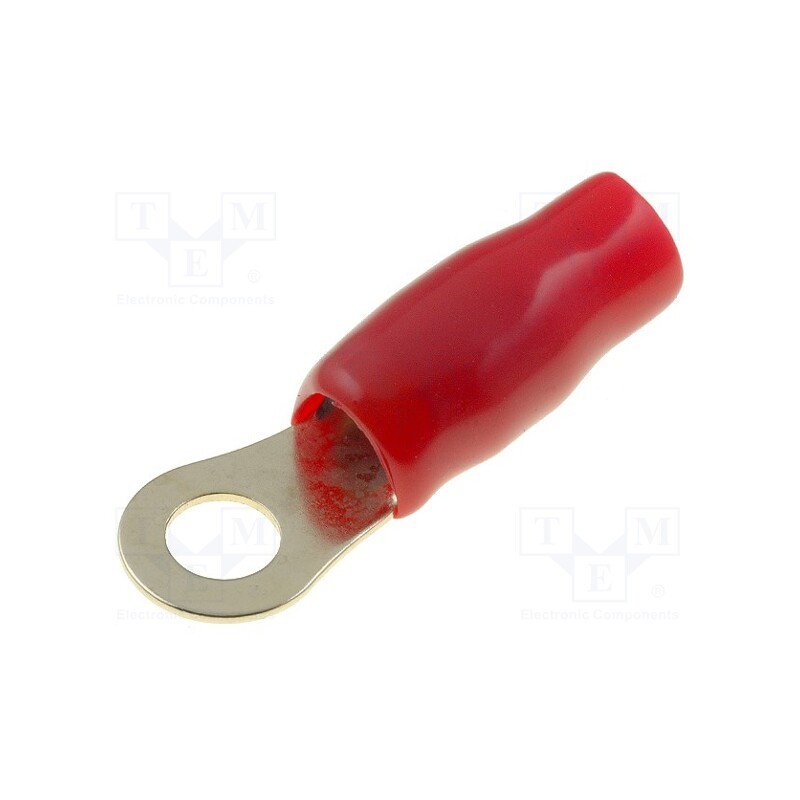 10 pcs : 30.4700-72 - Terminal: ring, M6, 16mm2, gold-plated, insulated, red