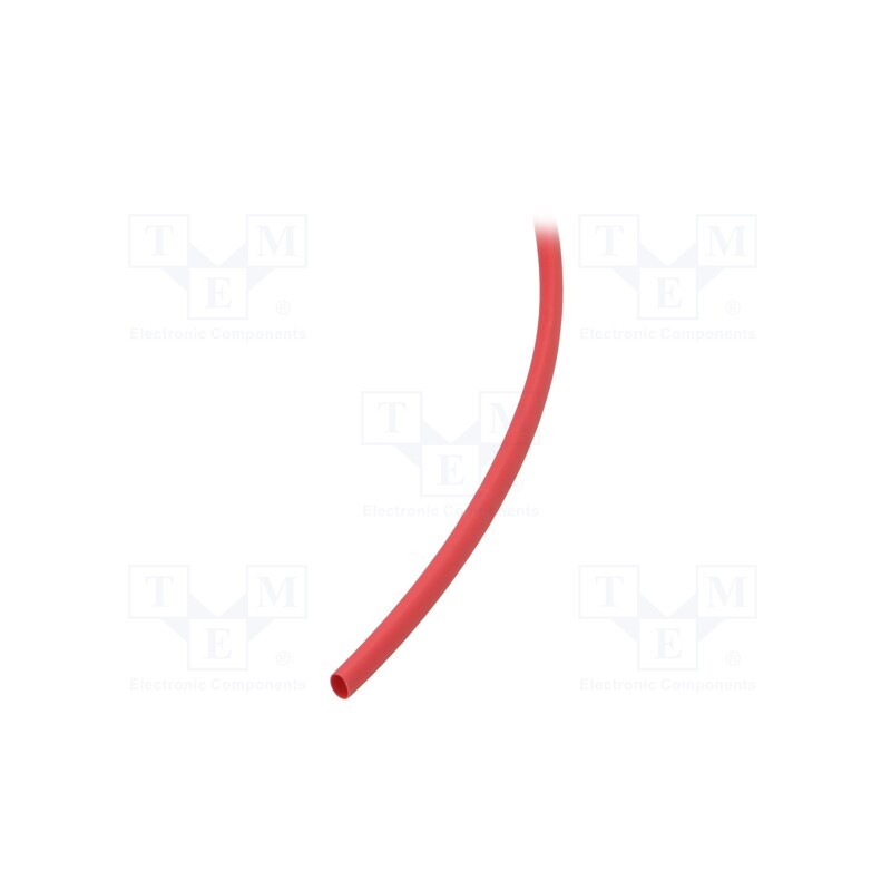 10 m : GTB 4824 R - Heat shrink sleeve, glueless, 2: 1, 4.8mm, red, polyolefine, reel