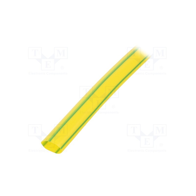 10 m : WRJCC9500480010030K1 - Heat shrink sleeve, glueless, 2: 1, 9.5mm, L: 1m, yellow-green