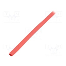 10 m : GTB 6432 R - Heat shrink sleeve, glueless, 2: 1, 6.4mm, red, polyolefine, reel