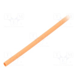 10 m : GTM 1206 O - Heat shrink sleeve, glueless, 2: 1, 1.2mm, L: 1m, orange