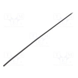 10 m : GTM 1206 BK - Heat shrink sleeve, glueless, 2: 1, 1.2mm, L: 1m, black, polyolefine