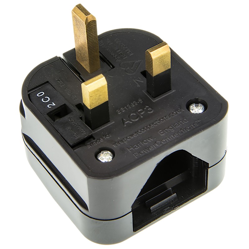 1 pcs - PowerConnections USA to UK Mains Connector Converter, Rated At 5A