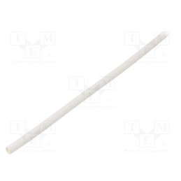 10 m : GTM 2412 W - Heat shrink sleeve, glueless, 2: 1, 2.4mm, L: 1m, white, polyolefine