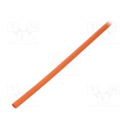 10 m : GTM 3216 O - Heat shrink sleeve, glueless, 2: 1, 3.2mm, L: 1m, orange
