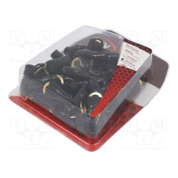 10 pcs : 30.4700-53 - Terminal: ring, M10, 20mm2, gold-plated, insulated, black