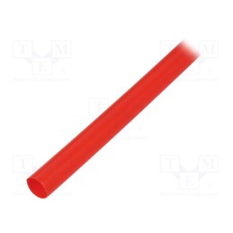 10 m : WRJCC8000200010030D1 - Heat shrink sleeve, glueless, 4: 1, 8mm, L: 1m, red, polyolefine