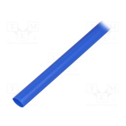 10 m : WRJCC8000200010030E1 - Heat shrink sleeve, glueless, 4: 1, 8mm, L: 1m, blue, polyolefine