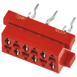 5 pcs - TE Connectivity Micro-MaTch Series Straight Through Hole Mount PCB Socket, 6-Contact, 2-Row, 2.54mm Pitch, Solder