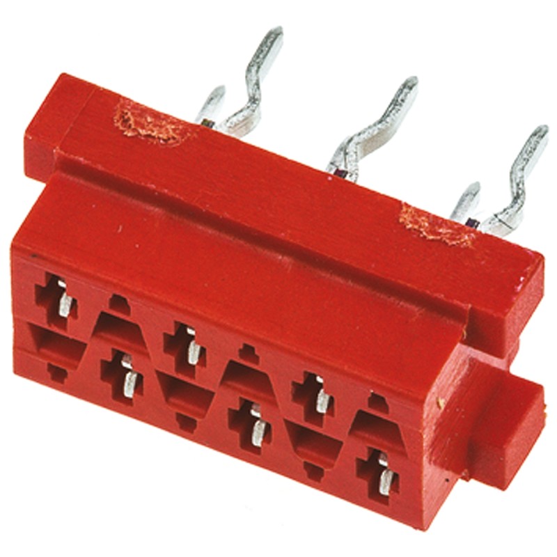 5 pcs - TE Connectivity Micro-MaTch Series Straight Through Hole Mount PCB Socket, 6-Contact, 2-Row, 2.54mm Pitch, Solder