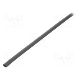 10 m : GTM 6432 BK - Heat shrink sleeve, glueless, 2: 1, 6.4mm, L: 1m, black, polyolefine