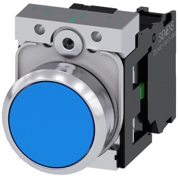 1 pcs - Siemens SIRIUS ACT Series Push Button Complete Unit, Panel Mount, 22mm Cutout, SPST