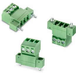 2 pcs - Wurth Elektronik 3.81mm Pitch 3 Way Vertical Pluggable Terminal Block, Inverted Plug, Cable Mount, Solder Termination
