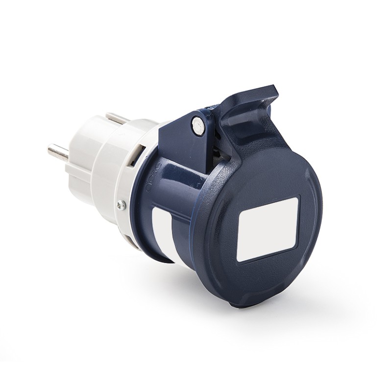 1 pcs - RS PRO IP20 Blue 2P + E Industrial Power Connector Adapter Plug, Rated At 16A, 230 V