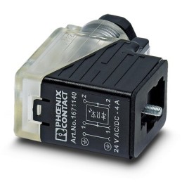 1 pcs - Phoenix Contact DIN 43650 Solenoid Connector, 24 V Voltage