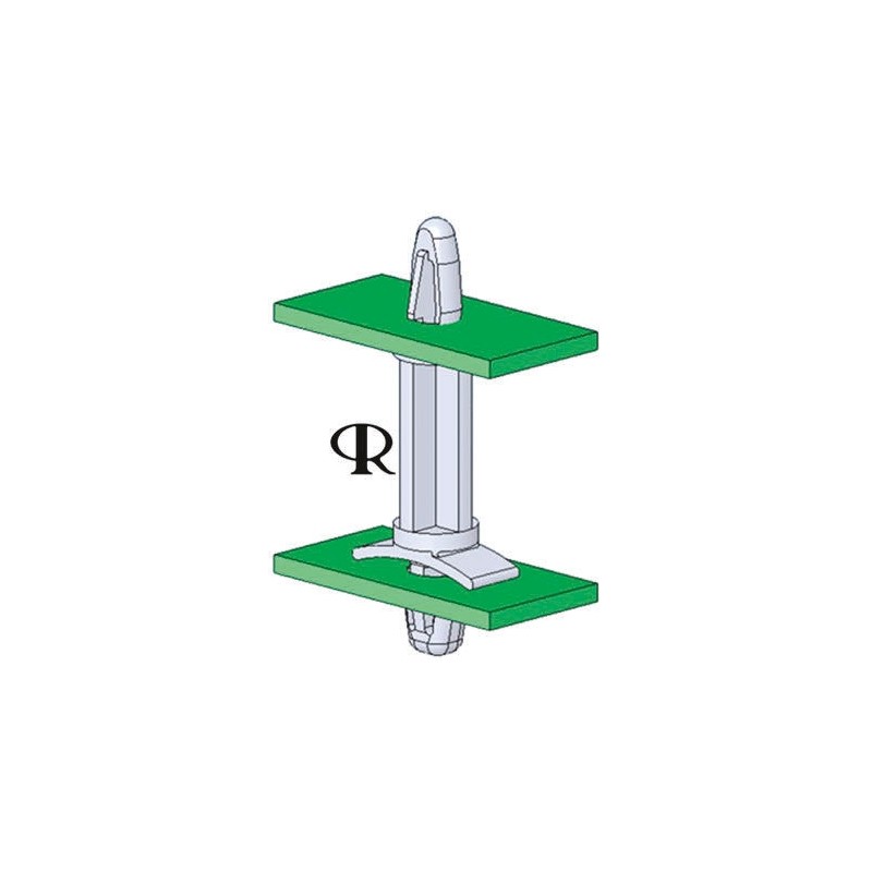 40 pcs - LCBSM-3-01 , 4.8mm High Nylon PCB Support Pillar for 4mm PCB Hole, 7.1mm Base